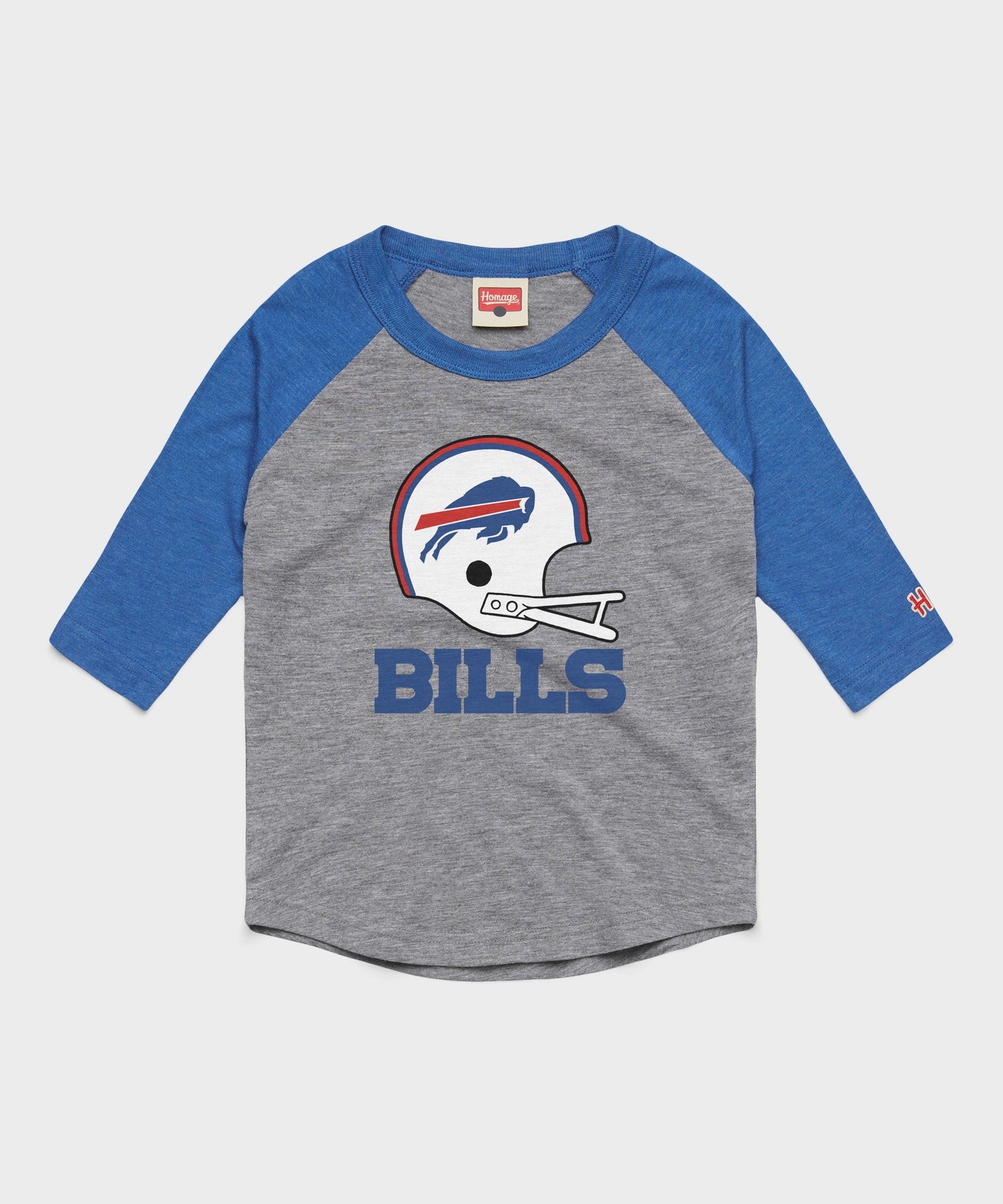 youth buffalo bills big helmet raglan