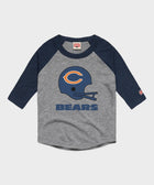 youth chicago bears big helmet raglan