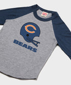 youth chicago bears big helmet raglan