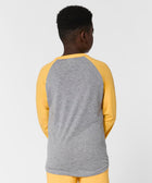 youth green bay packers big helmet raglan