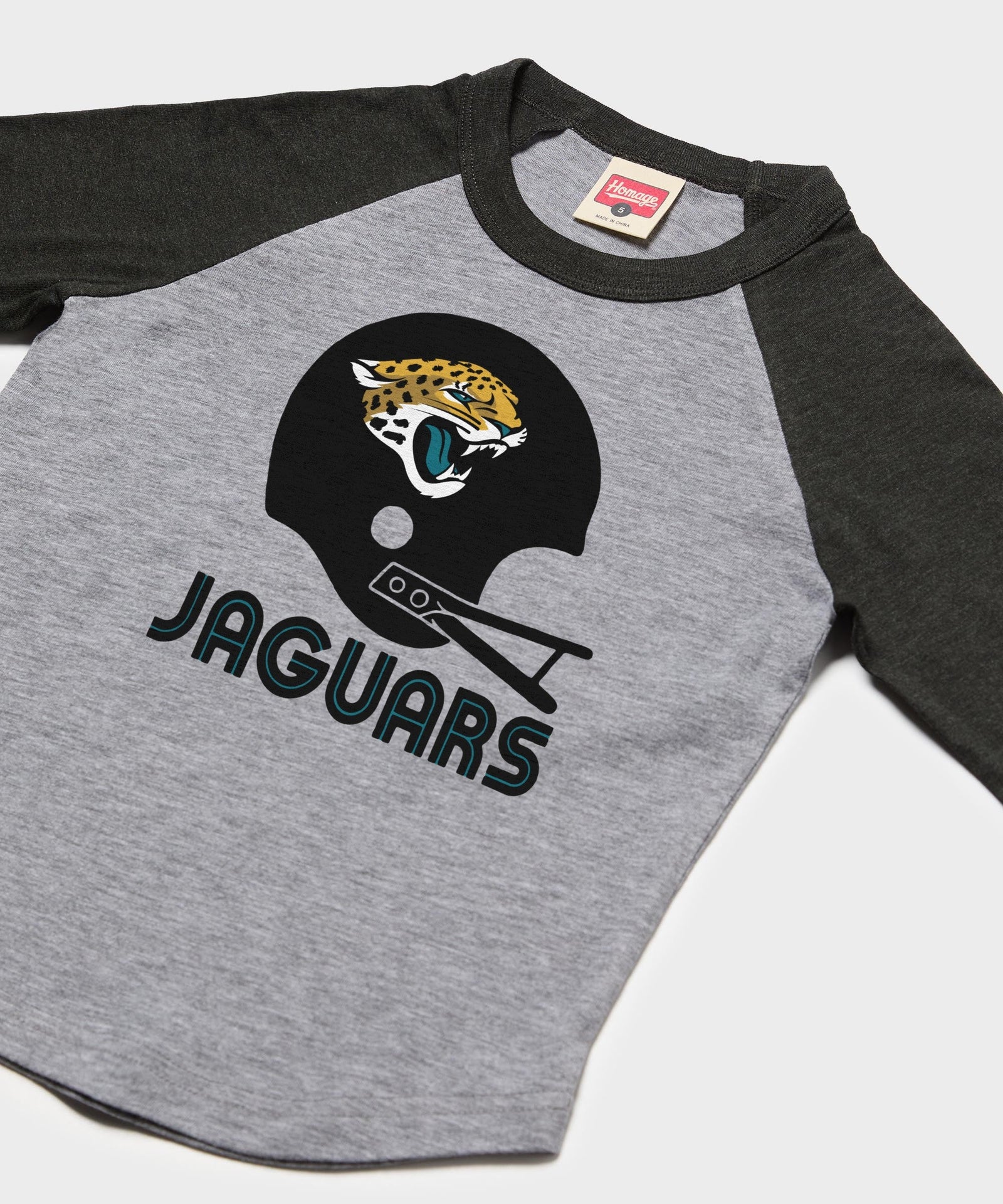 youth jacksonville jaguars big helmet raglan