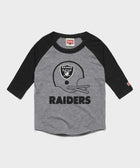 youth las vegas raiders big helmet raglan