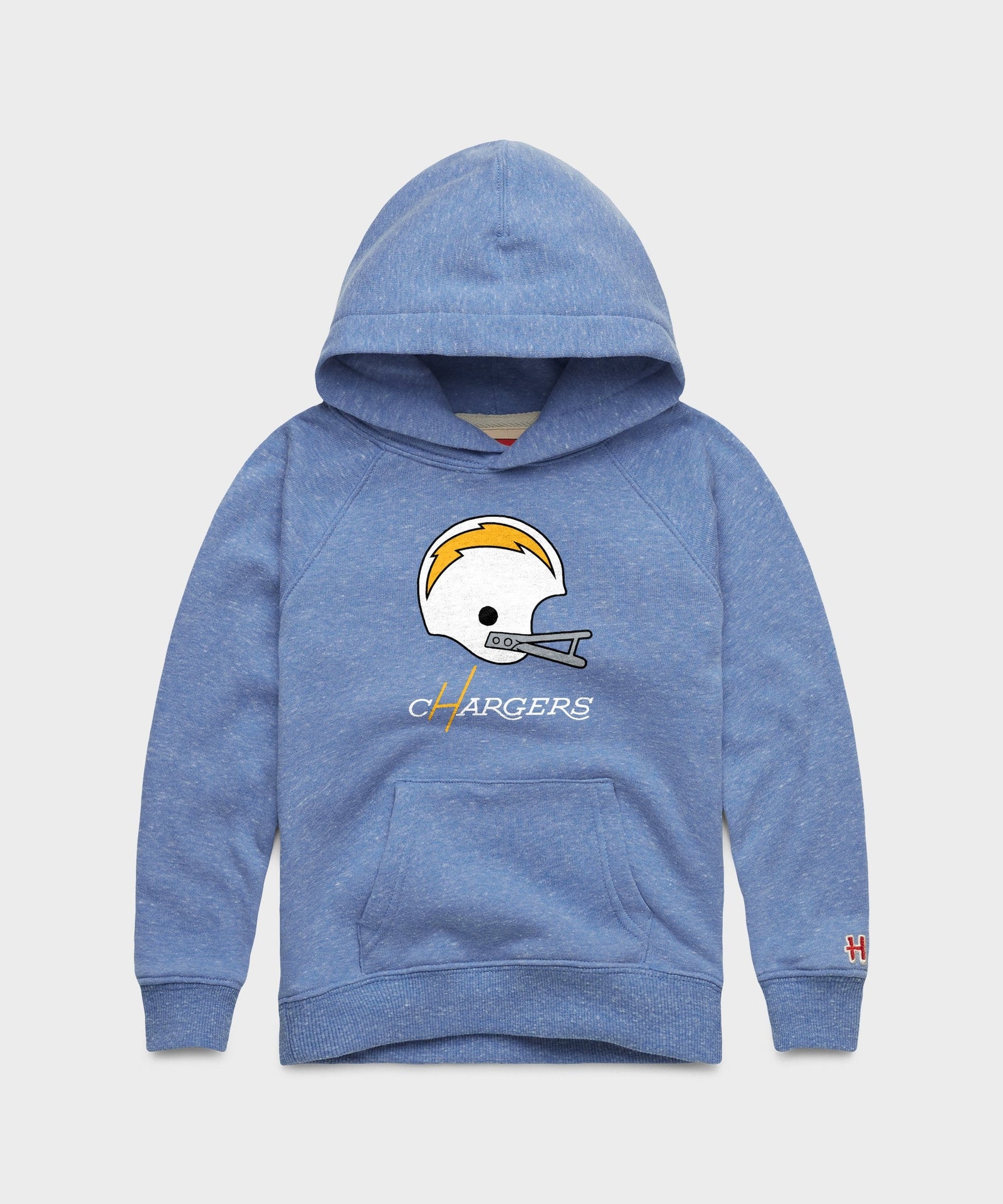 youth los angeles chargers big helmet hoodie