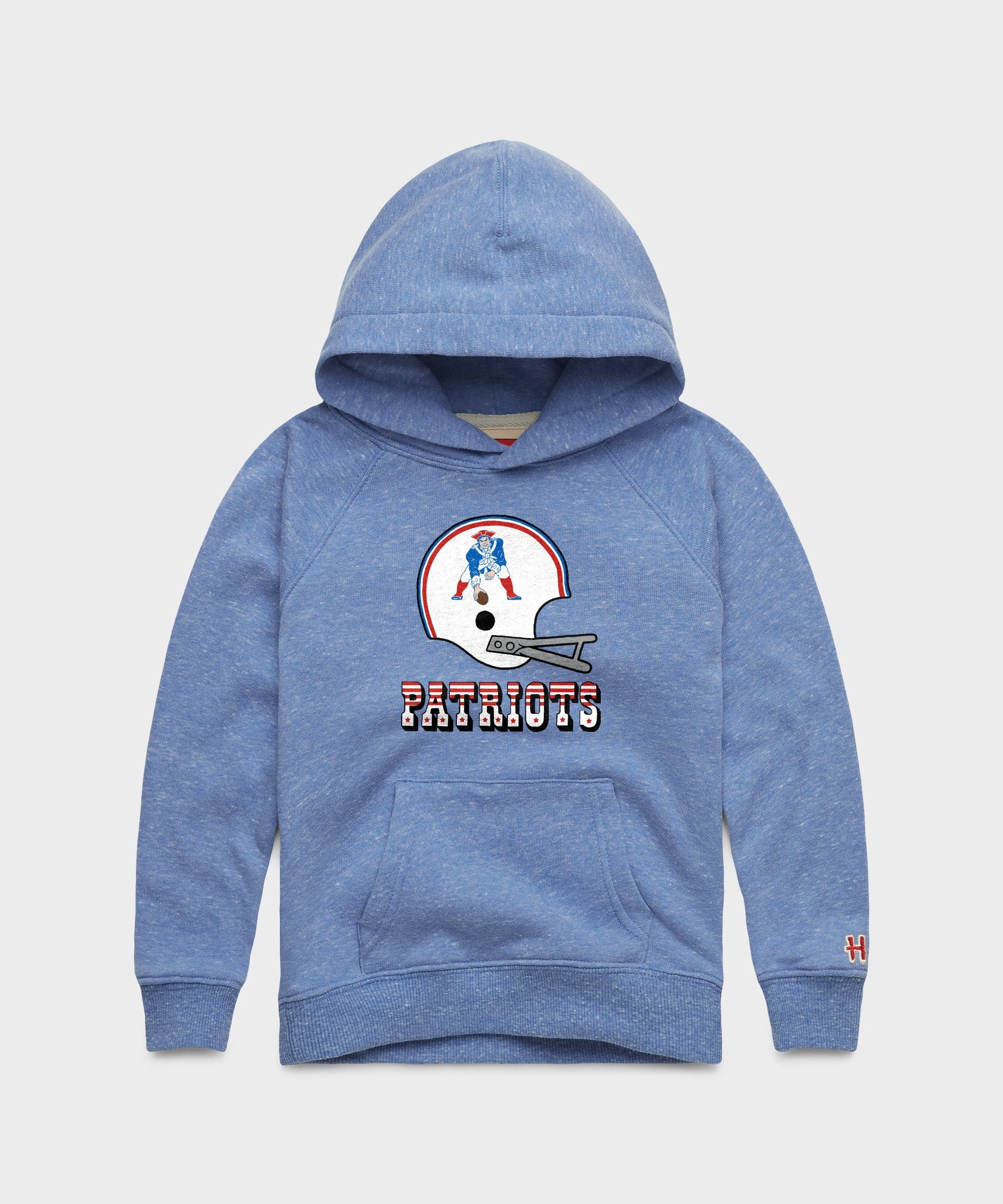 Youth New England Patriots Big Helmet Hoodie Light Blue