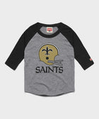 youth new orleans saints big helmet raglan