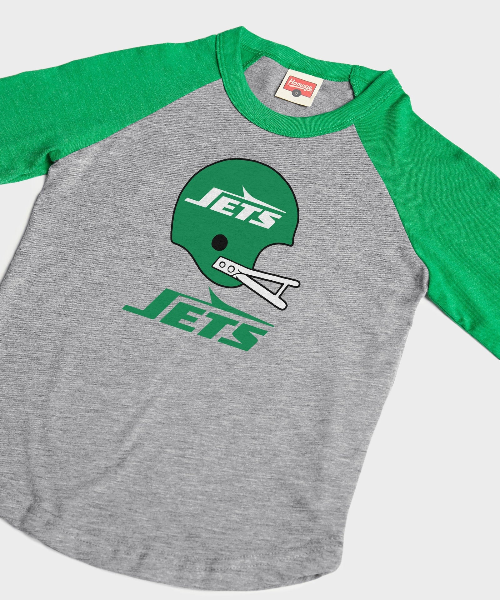 youth new york jets big helmet raglan