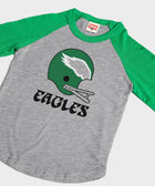 youth philadelphia eagles big helmet raglan