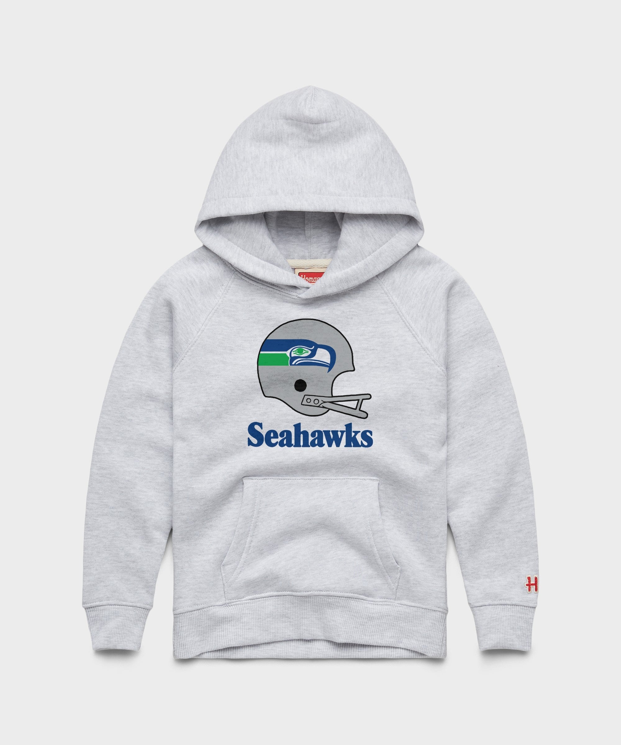 Youth Seattle Seahawks Big Helmet Hoodie Ash