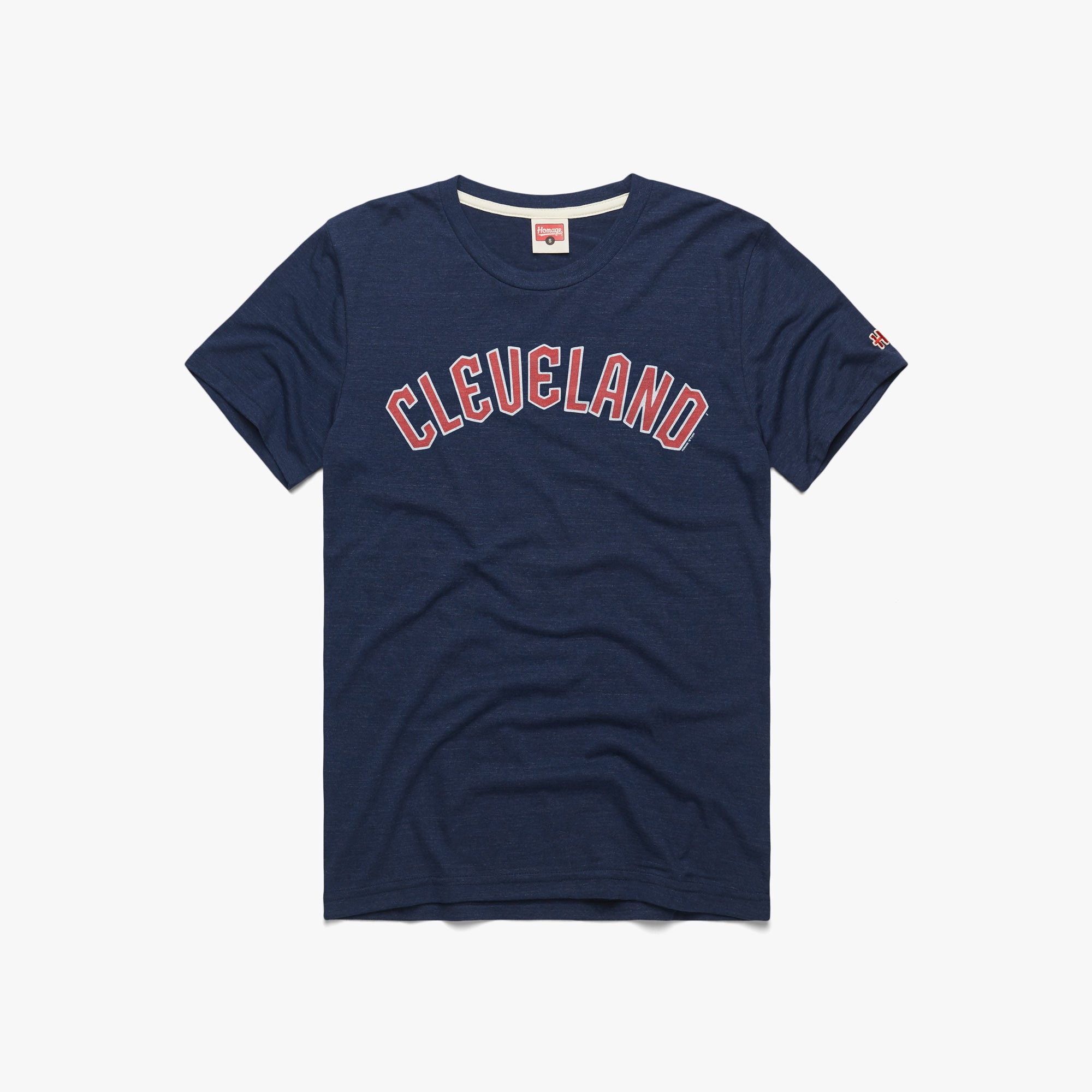 Arch Cleveland Guardians T-Shirt from Homage. | Navy | Vintage Apparel from Homage.