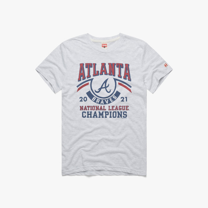 Atlanta Braves 2021 World Series Champions Hoodie from Homage. | Grey | Vintage Apparel from Homage.