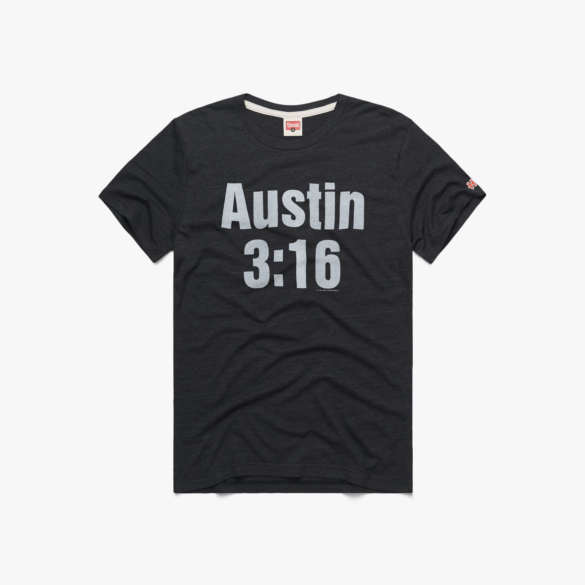 Austin 3:16 T-Shirt from Homage | Grey | Vintage WWE Apparel from Homage.