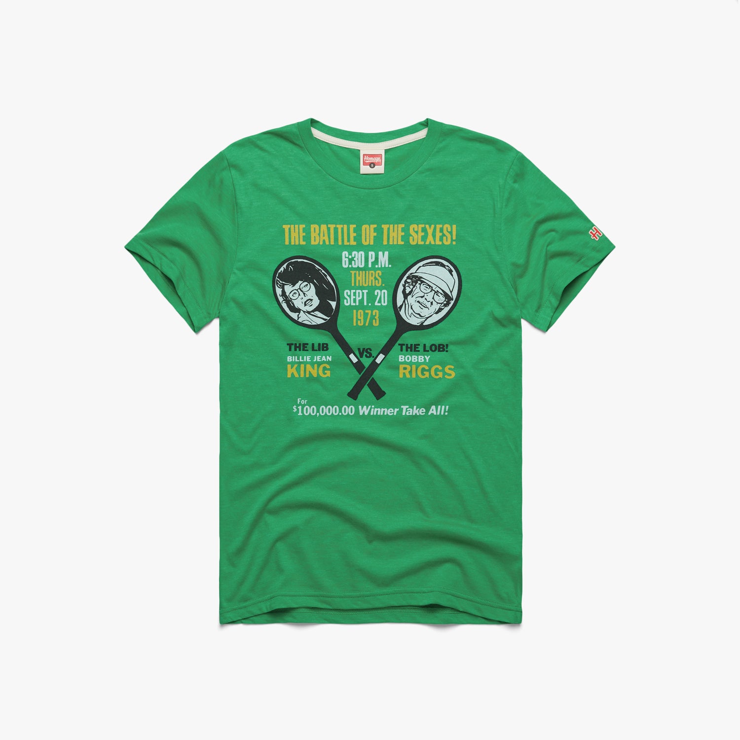 Battle Of The Sexes  Retro Billie Jean King Bobby Riggs T-Shirt – HOMAGE