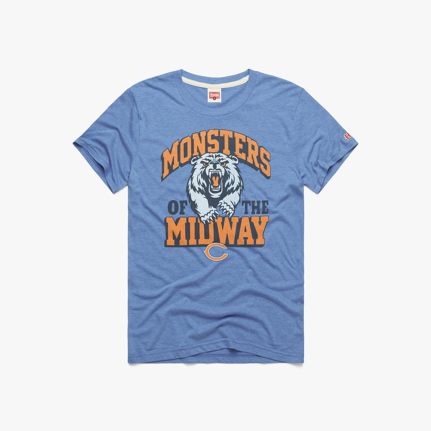 Chicago Bears Monsters of The Midway T-Shirt from Homage. | Officially Licensed Vintage NFL Apparel from Homage Pro Shop.