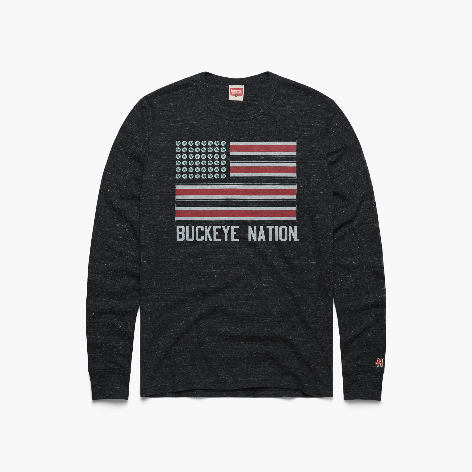 Buckeye Nation Flag Long Sleeve Tee