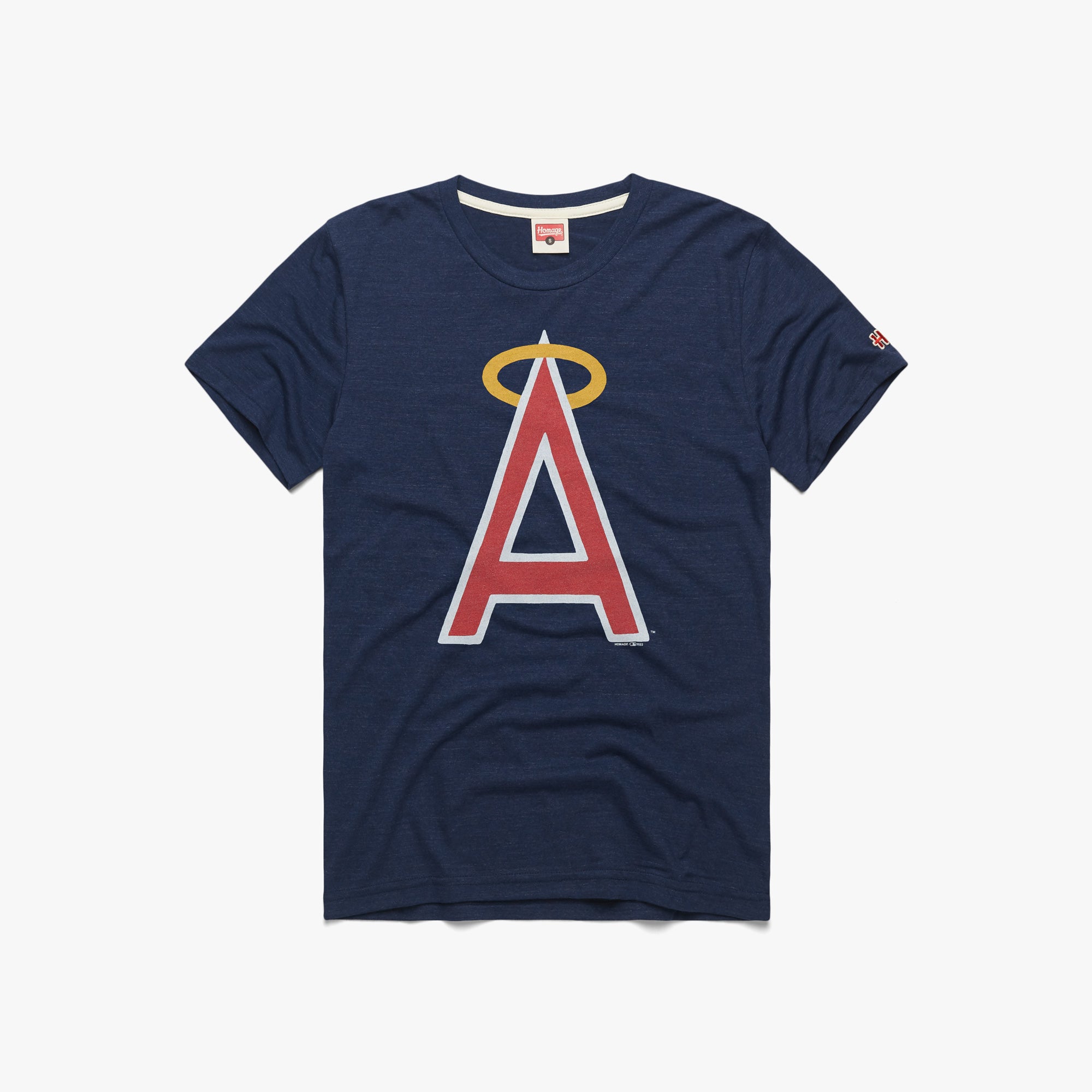California Angels '72 T-Shirt from Homage. | Navy | Vintage Apparel from Homage.
