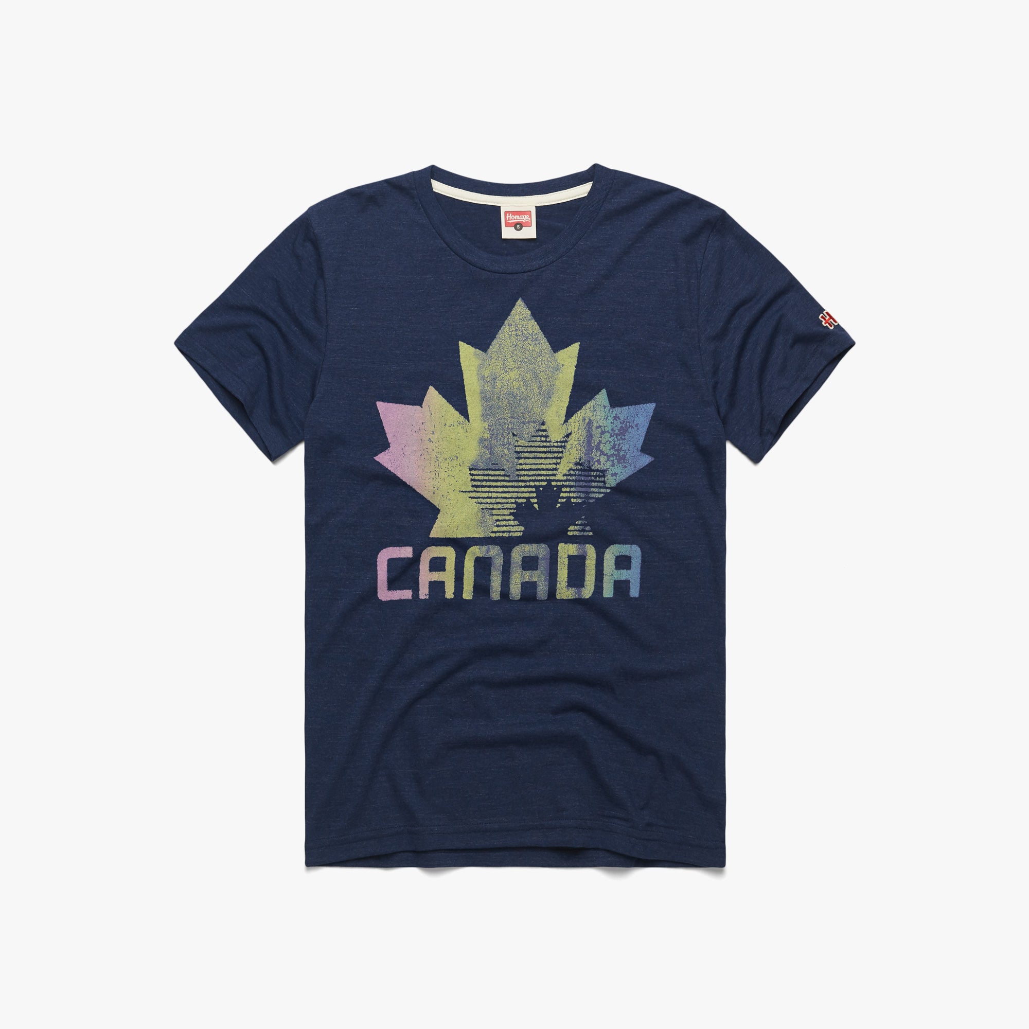 Canada T-Shirt from Homage. | Navy | Vintage Apparel from Homage.