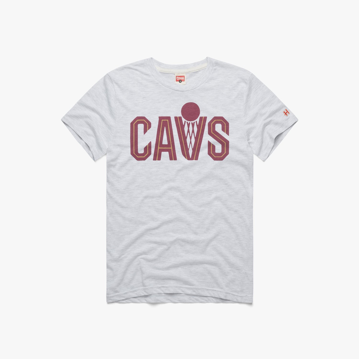 Unisex Homage Ash Cleveland Cavaliers Hometown Hyper Local Tri-Blend T-Shirt Size: Small