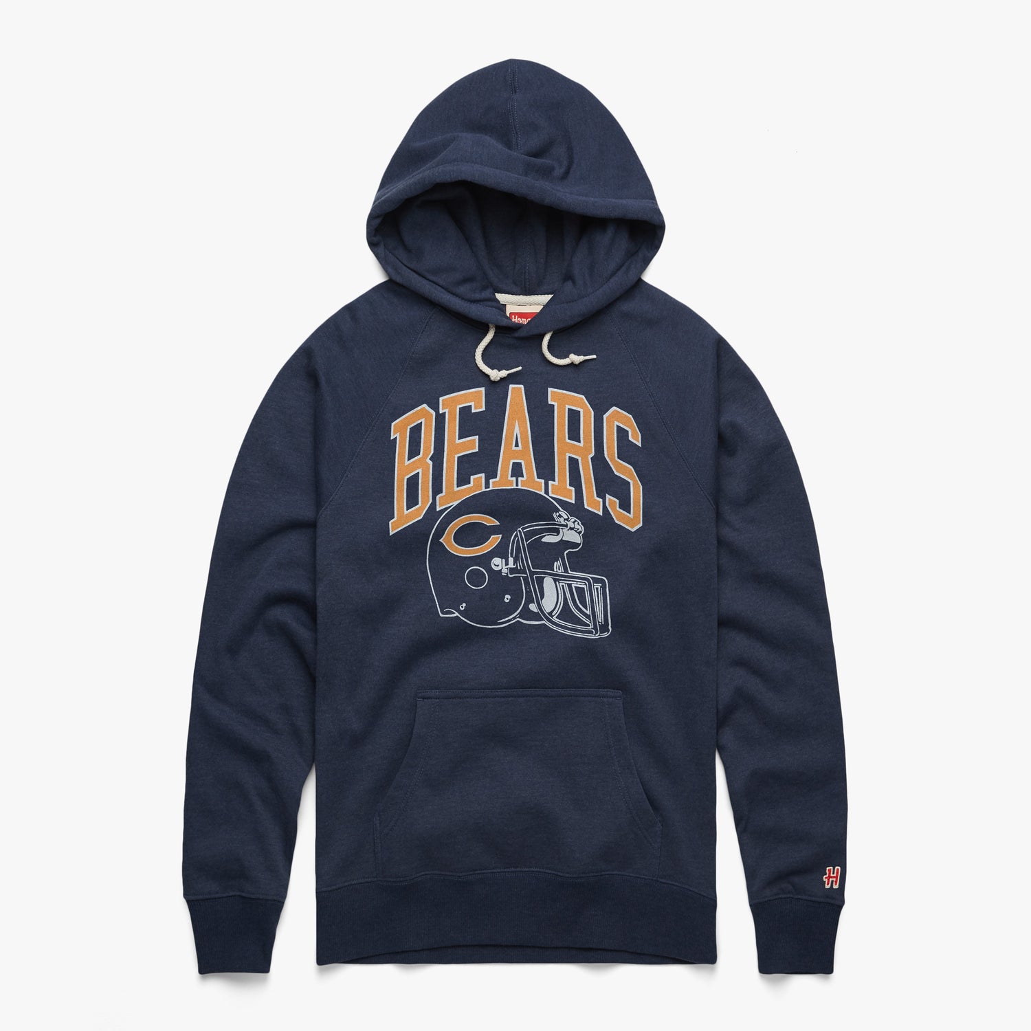 Chicago Bears Helmet Retro Hoodie from Homage. | Officially Licensed Vintage NFL Apparel from Homage Pro Shop.