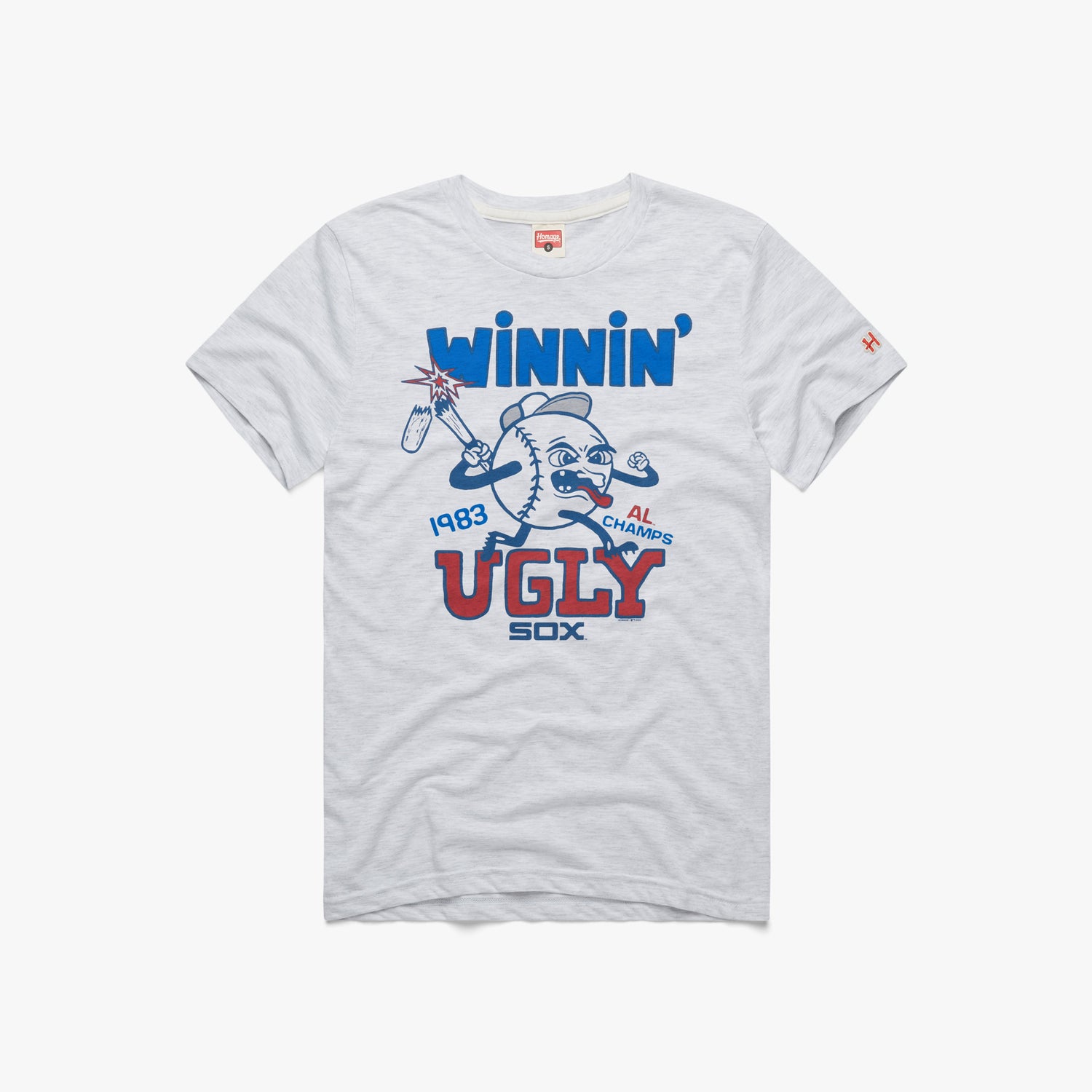 Chicago White Sox 1983 Al Champs T-Shirt from Homage. | Ash | Vintage Apparel from Homage.