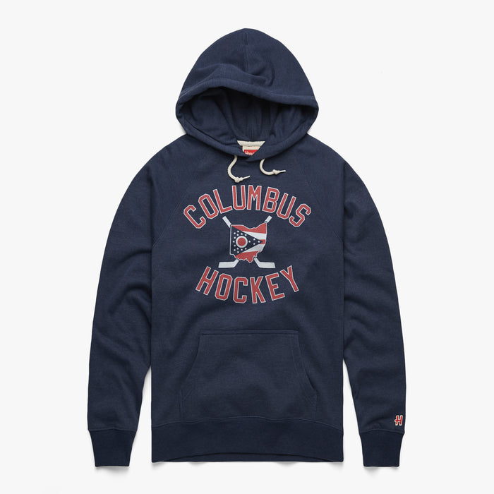 Columbus Blue Jackets Fanatics Branded 2019 Stanley Cup Playoffs Bound Body Checking Pullover Hoodie - Navy Size: Small