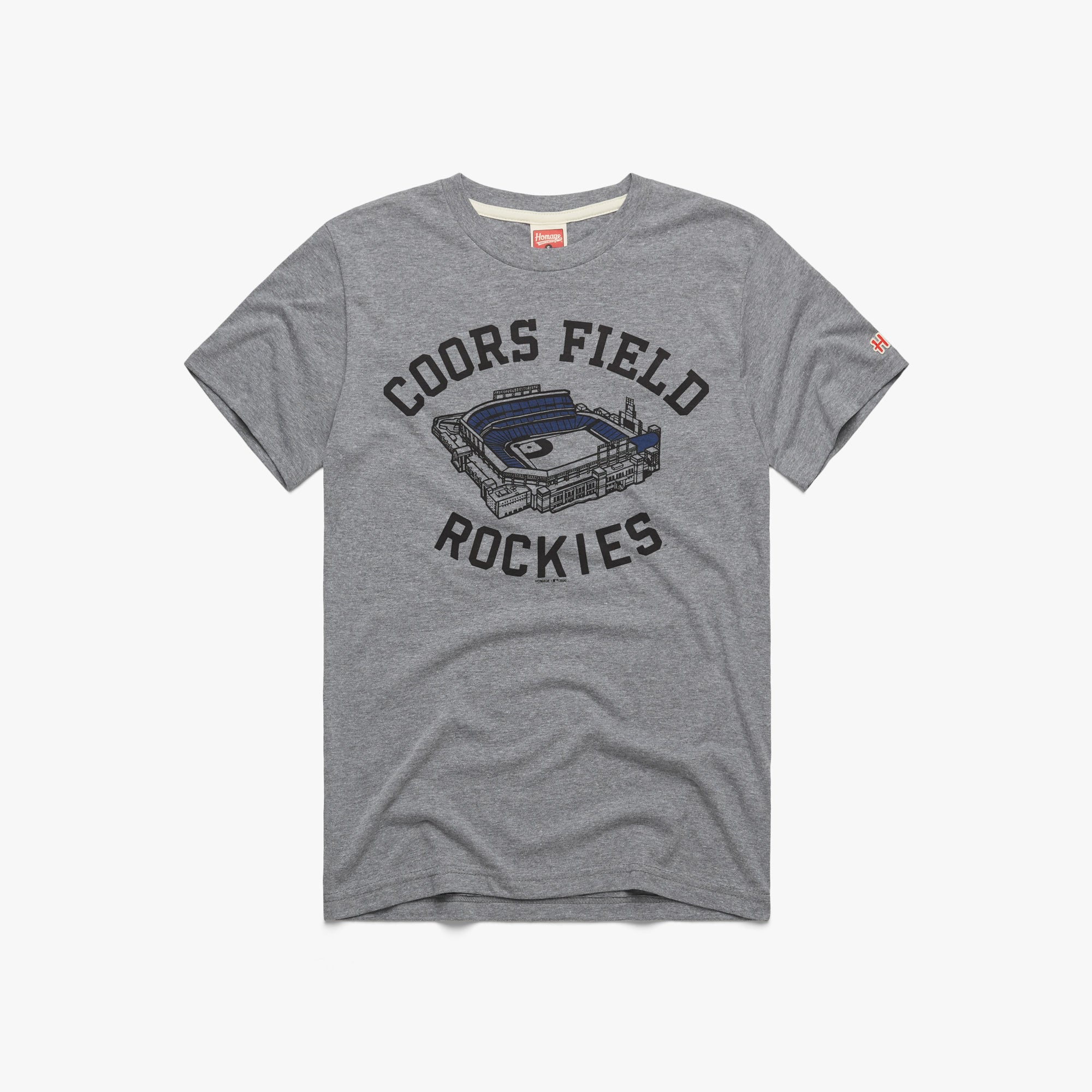 Coors Field Rockies T-Shirt from Homage. | Grey | Vintage Apparel from Homage.