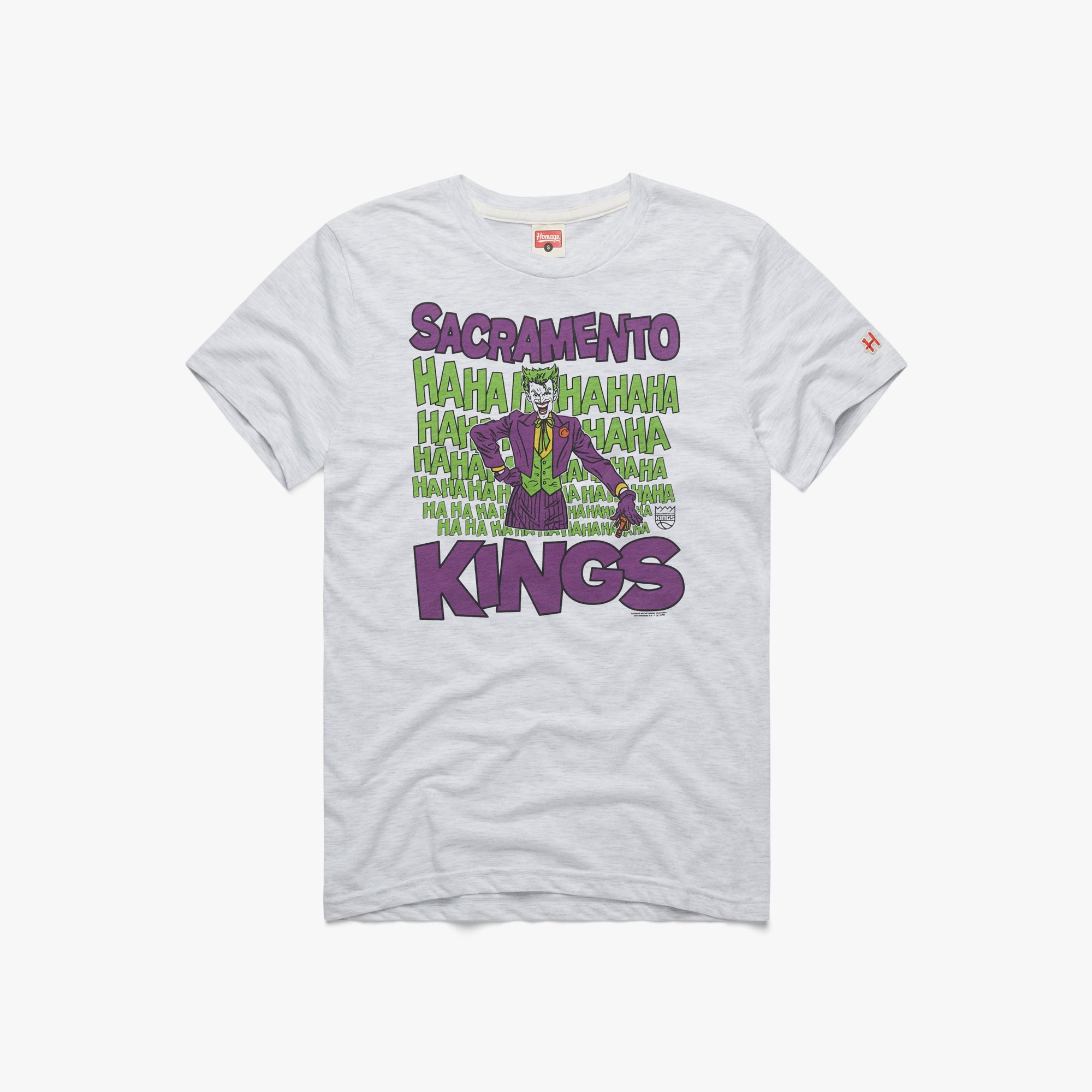 Sacramento Kings Logo Sweat Shorts from Homage. | Grey | Vintage Apparel from Homage.