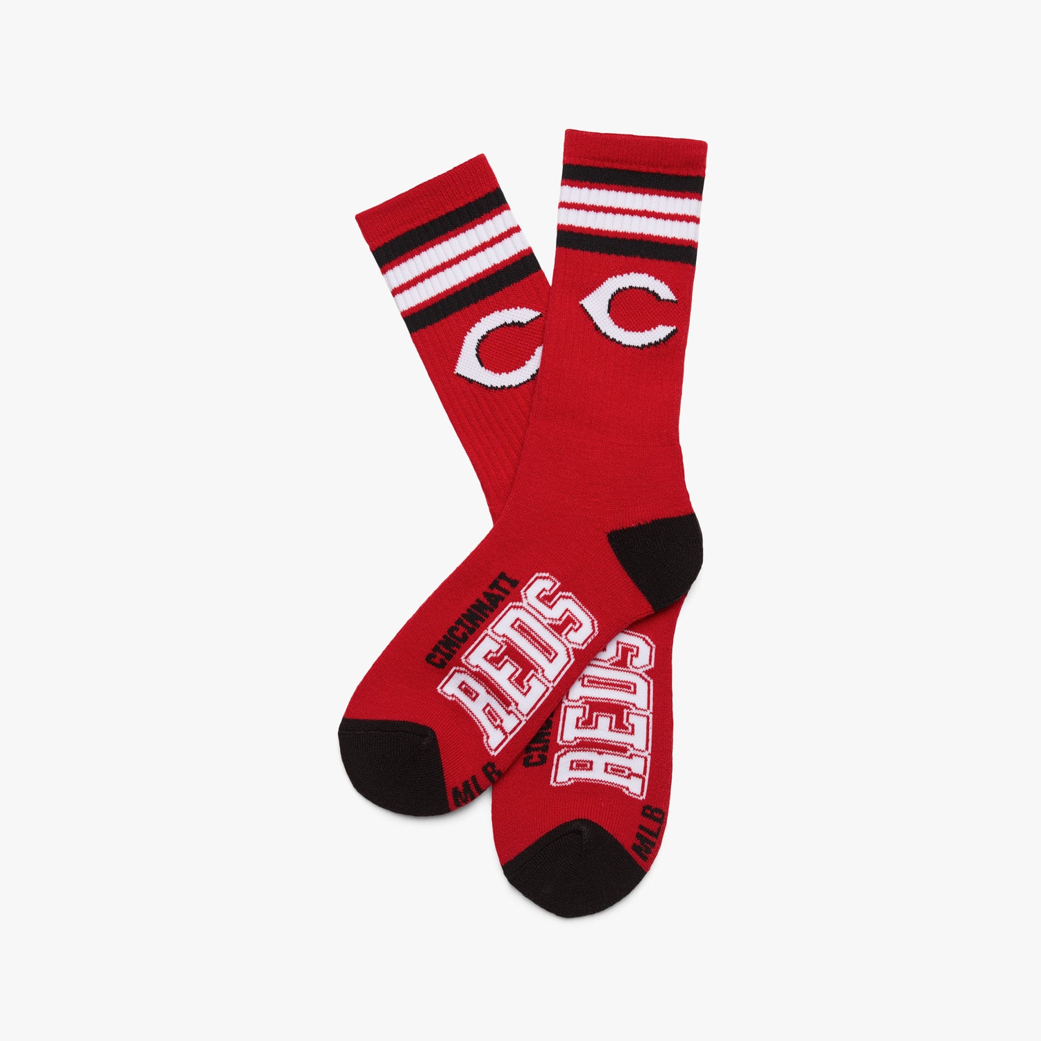 FBF Cincinnati Reds 4 Stripe Socks