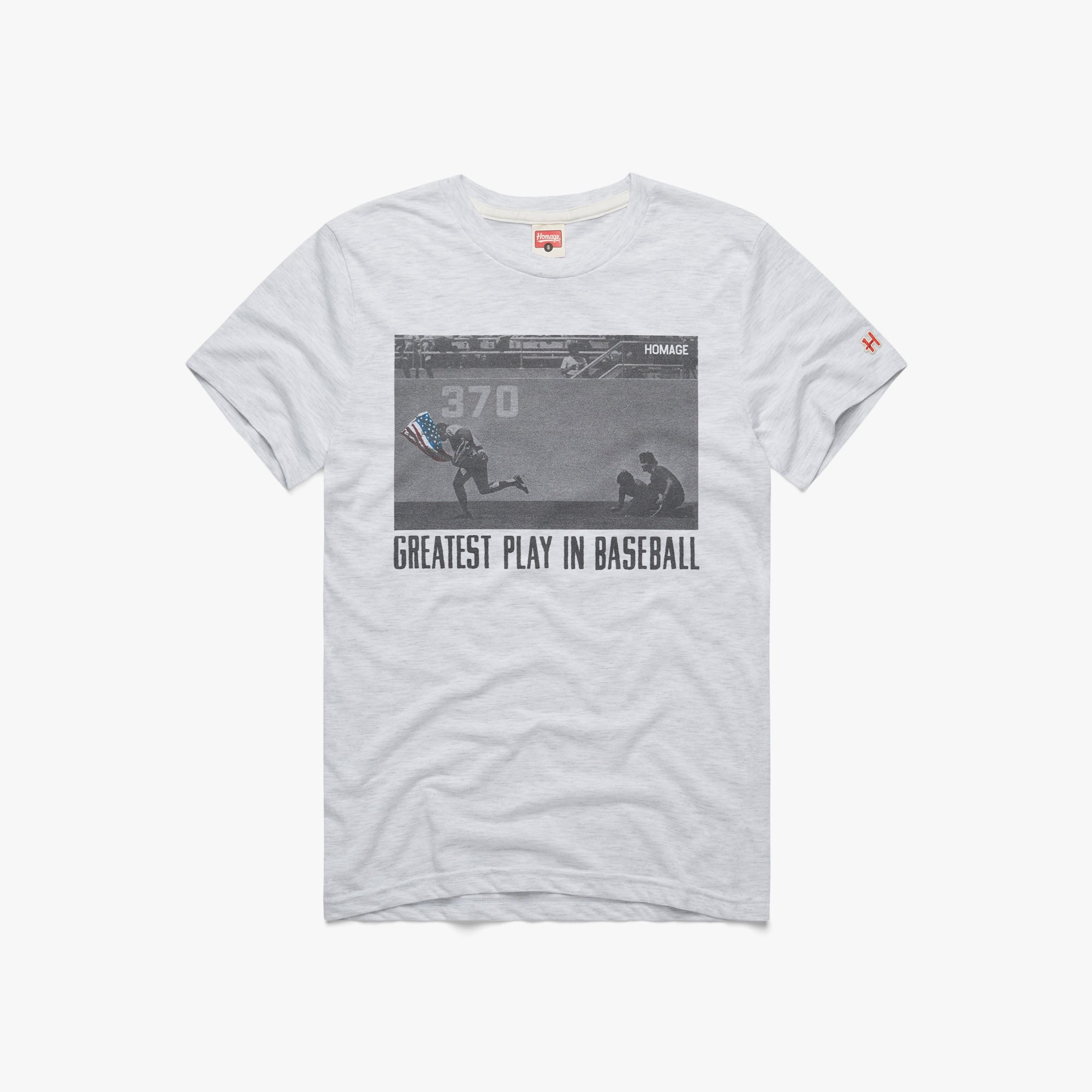 Greatest Play in Baseball T-Shirt from Homage. | Ash | Vintage Apparel from Homage.