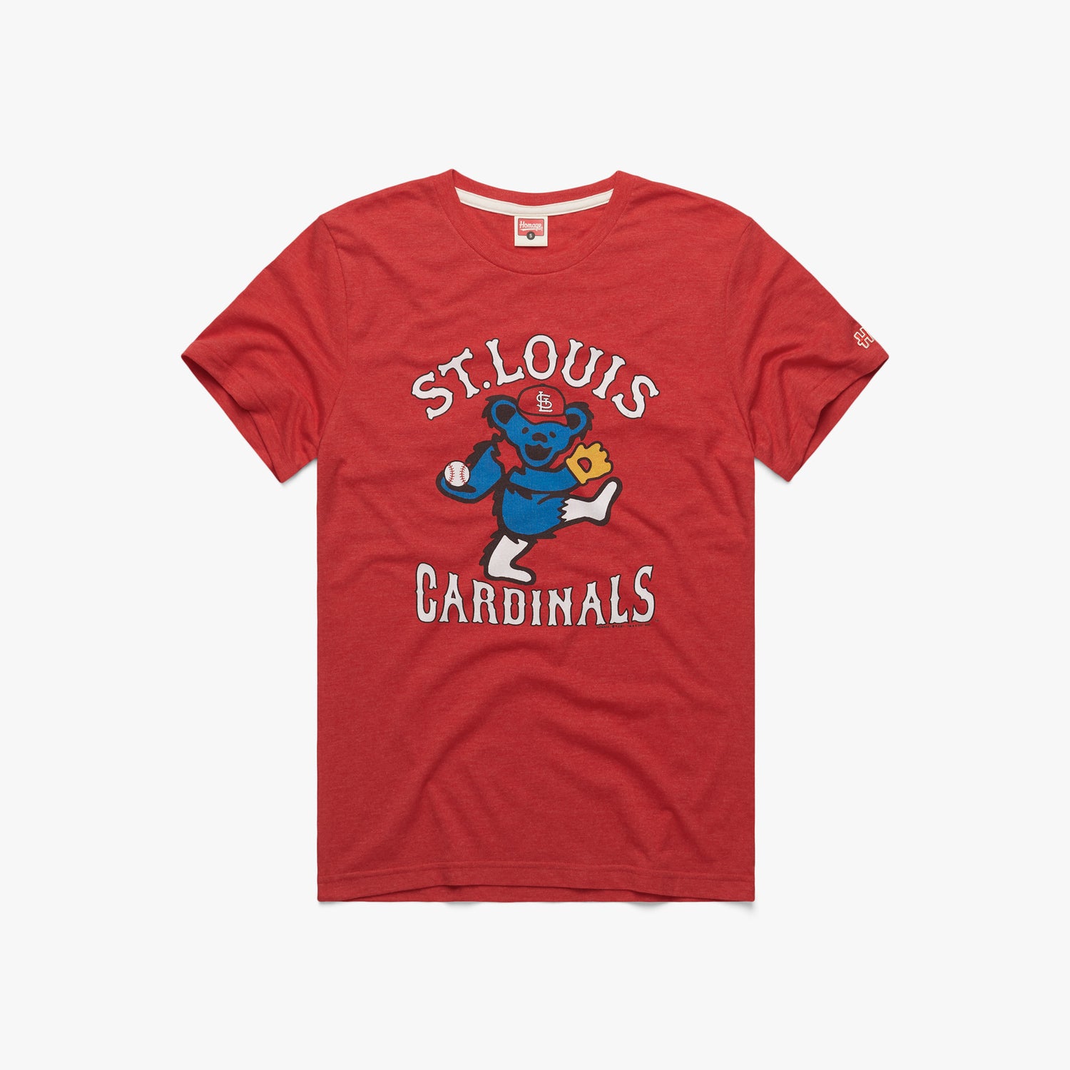 St. Louis Cardinals Homage Doodle Collection The Runnin' Redbirds Tri-Blend  T-Shirt - Red