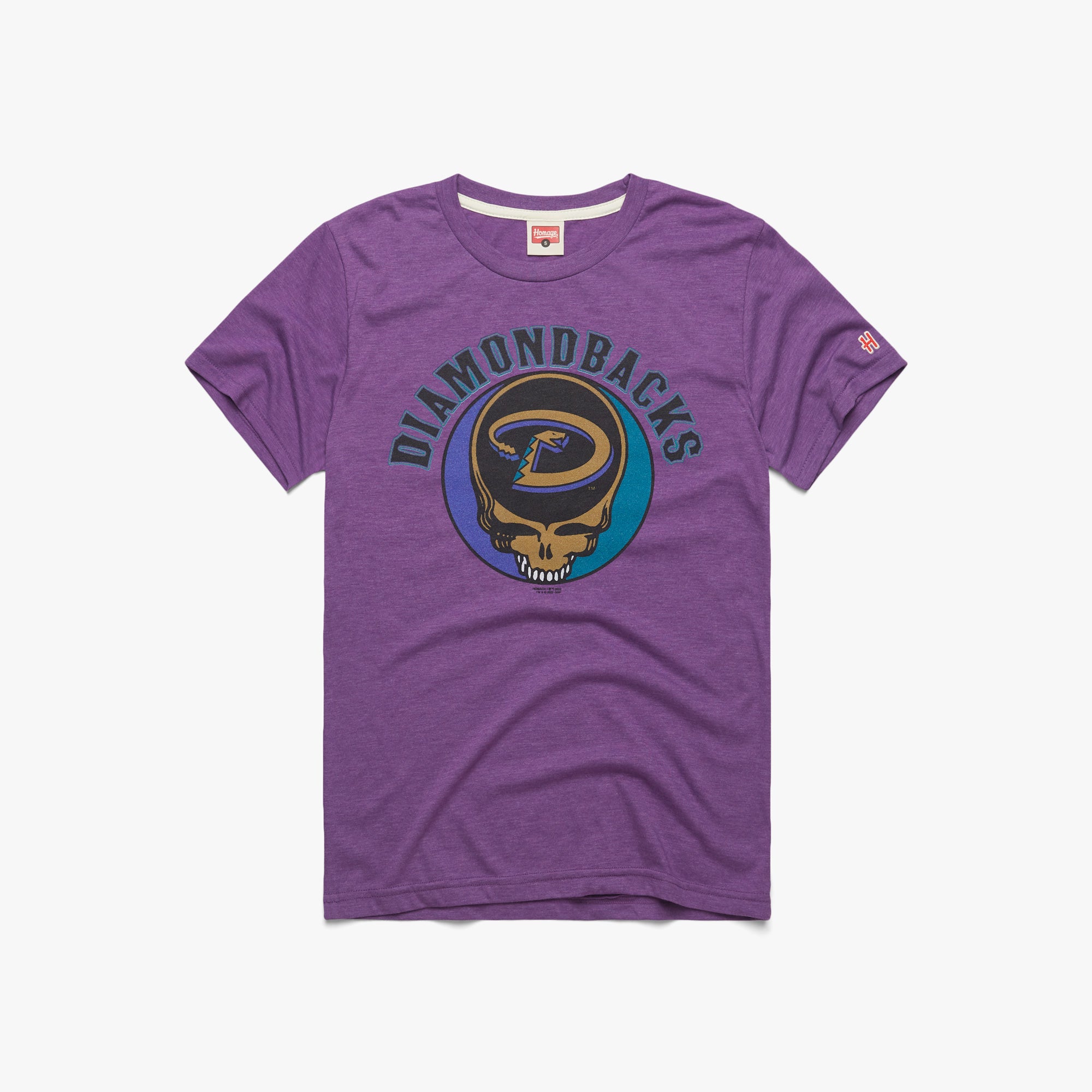 MLB x Grateful Dead x Diamondbacks T-Shirt from Homage. | Royal Purple | Vintage Apparel from Homage.