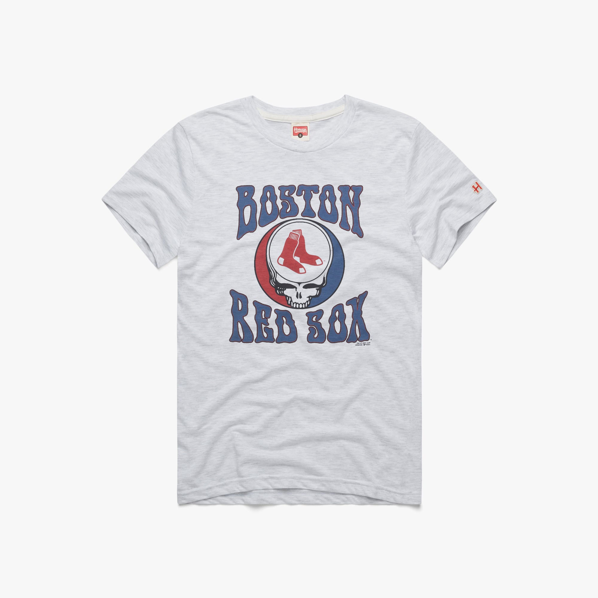 Men's Texas Rangers Homage Royal Grateful Dead Tri-Blend T-Shirt
