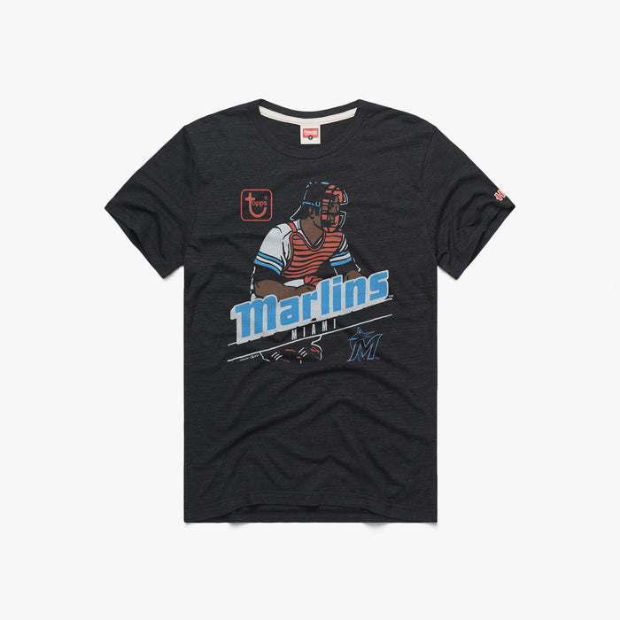 Florida Marlins '93 T-Shirt from Homage. | Grey | Vintage Apparel from Homage.