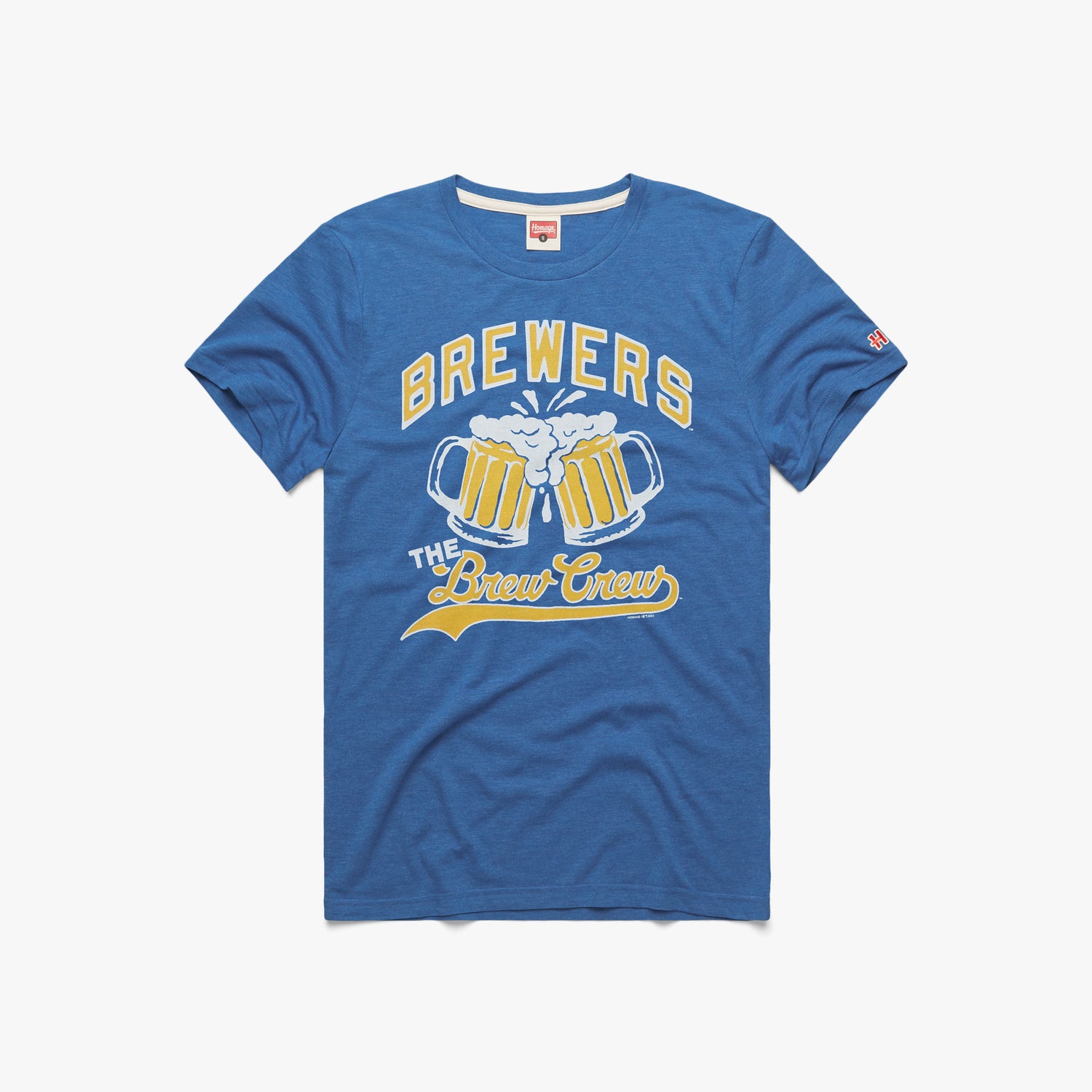 Milwaukee Brewers The Brew Crew T-Shirt from Homage. | Royal Blue | Vintage Apparel from Homage.