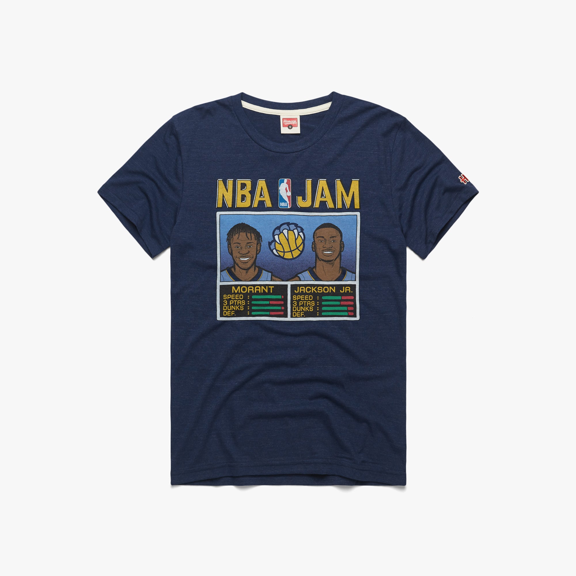 NBA Jam Grizzlies Morant And Jackson  Memphis Grizzlies T-Shirt – HOMAGE