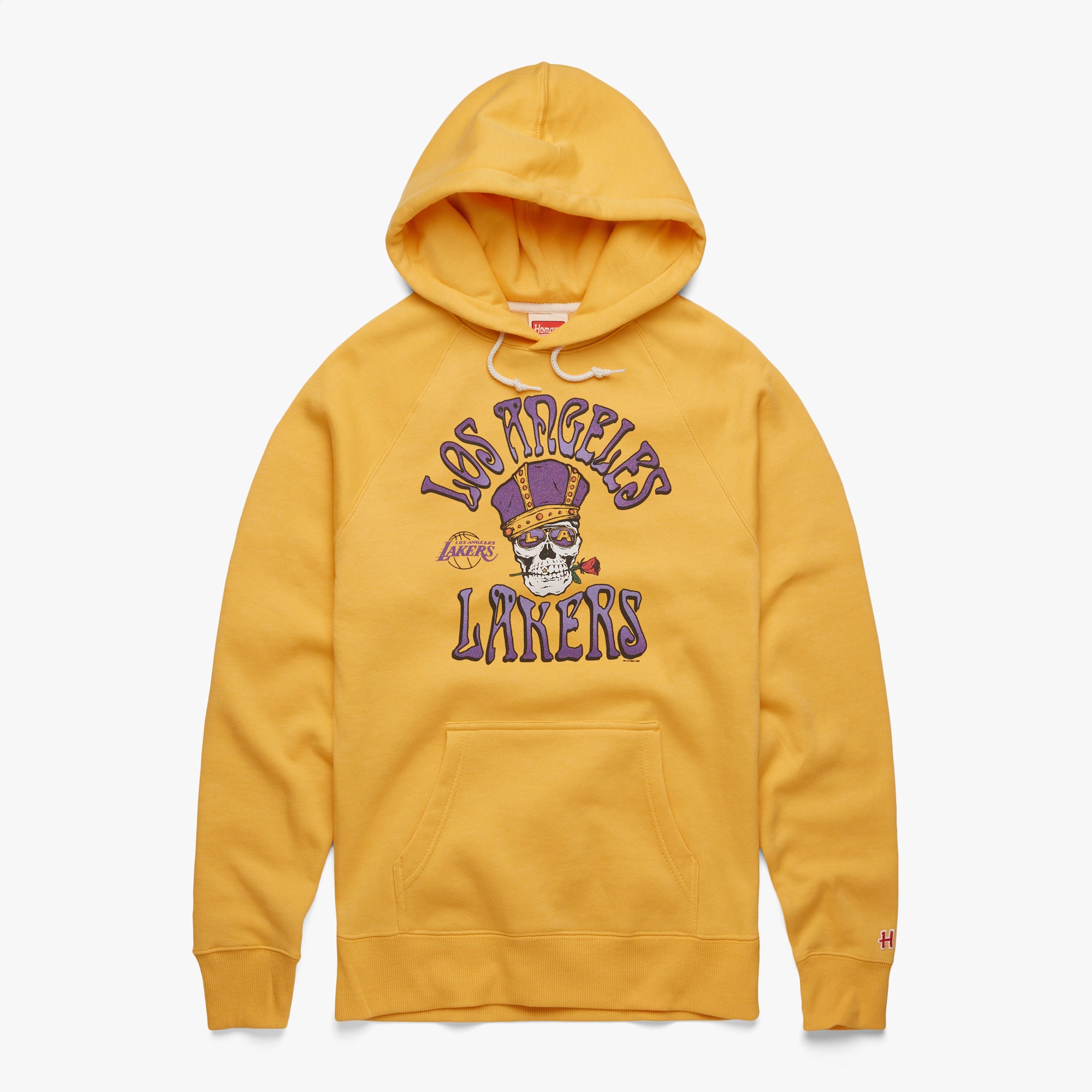 Men's Los Angeles Lakers Homage Gold NBA x Grateful Dead Tri-Blend T-Shirt