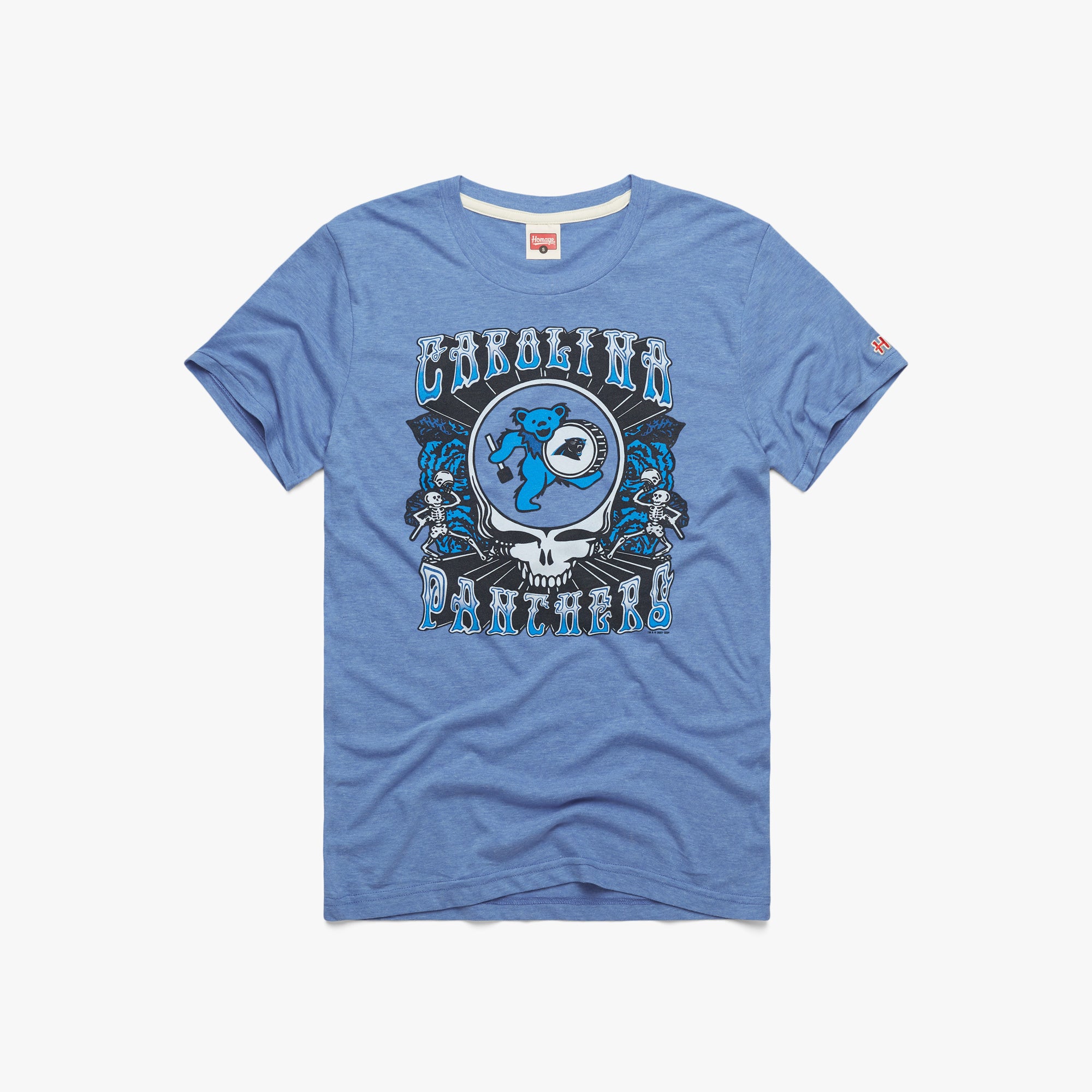 NFL x Grateful Dead x Carolina Panthers T-Shirt from Homage. | Officially Licensed Vintage NFL Apparel from Homage Pro Shop.