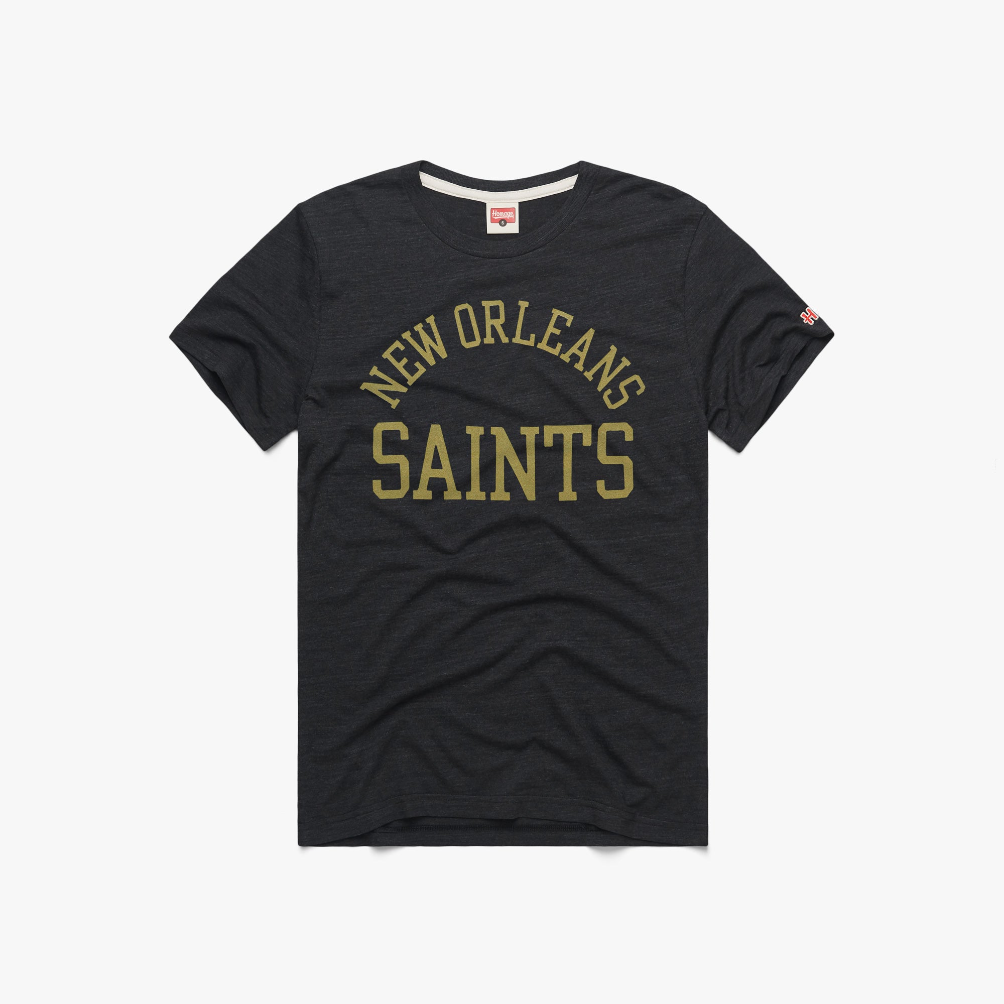 New Orleans Saints Classic T-Shirt from Homage. | Officially Licensed Vintage NFL Apparel from Homage Pro Shop.
