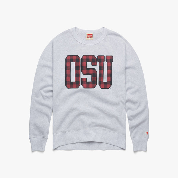 OSU Plaid Crewneck | Retro Men's Ohio State Sweatshirt – HOMAGE