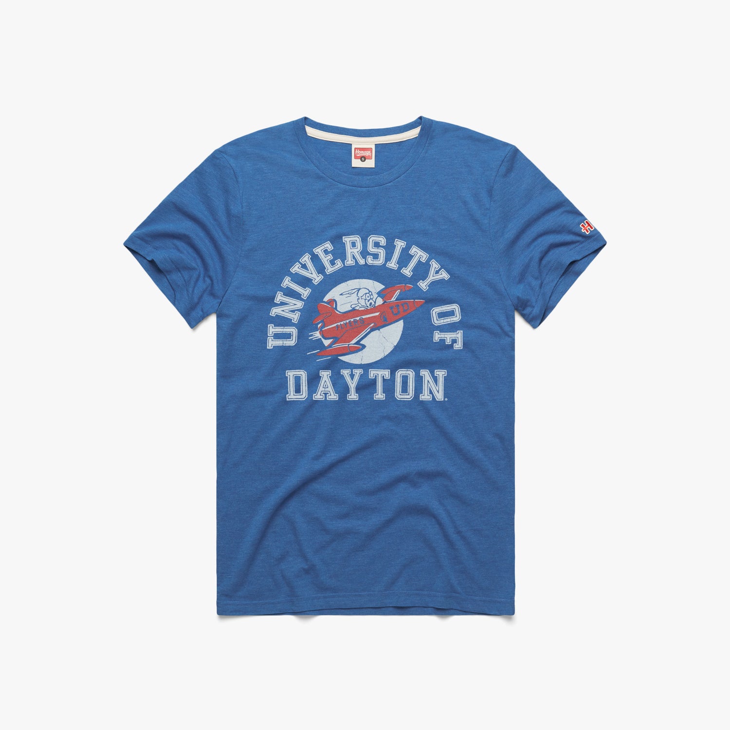 Rudy Flyer T-Shirt from Homage. | Royal Blue | Vintage Apparel from Homage.