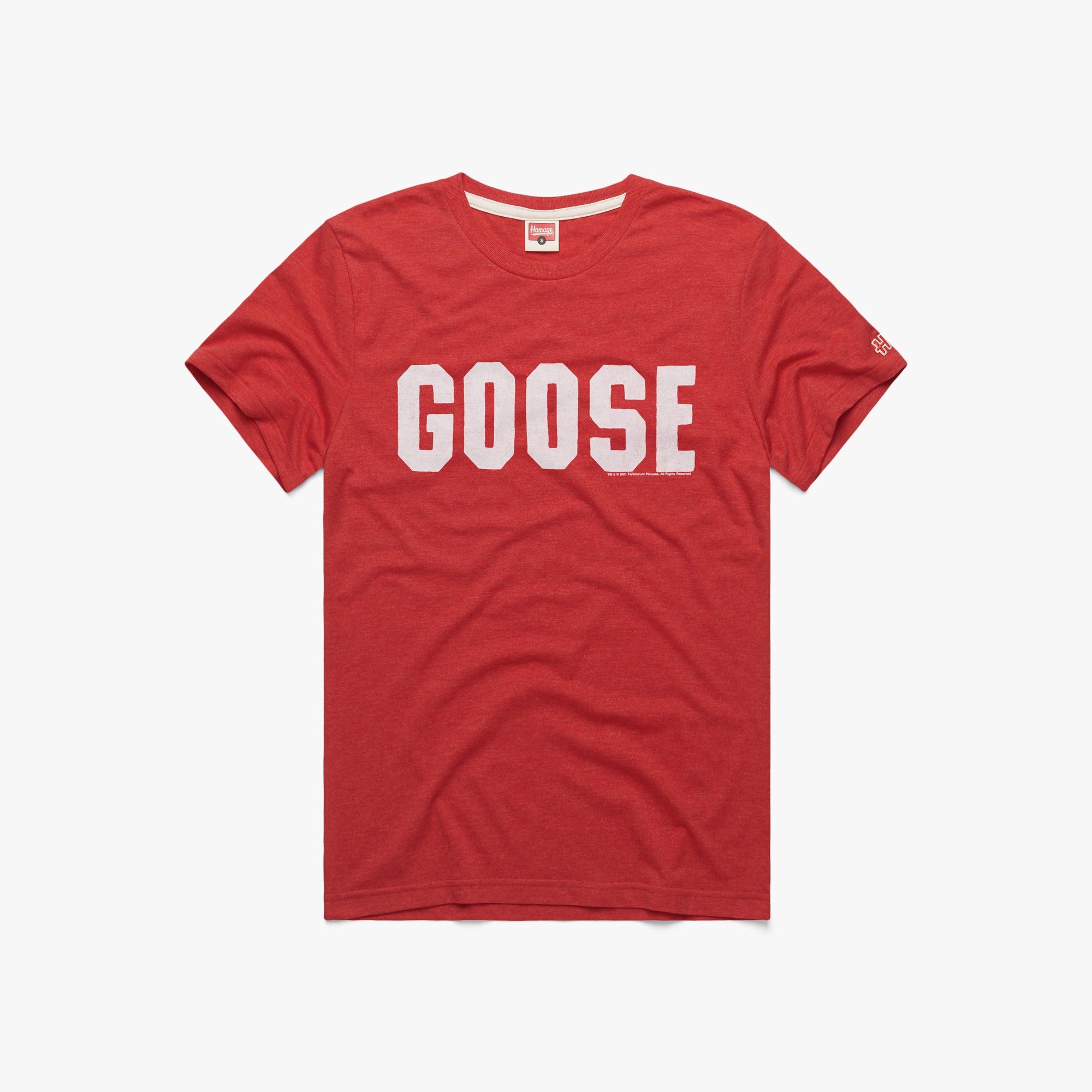 Top Gun Goose T-Shirt from Homage. | Red | Vintage Apparel from Homage.