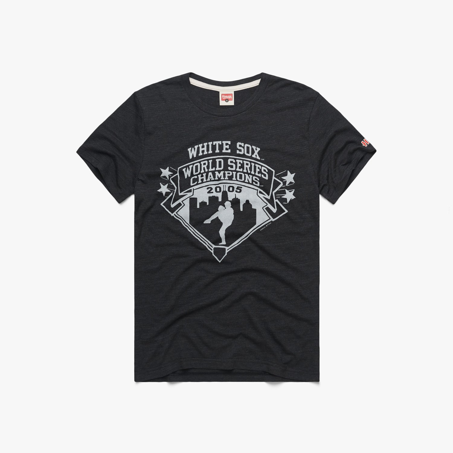 White Sox World Series Champs 2005 T-Shirt from Homage. | Charcoal | Vintage Apparel from Homage.