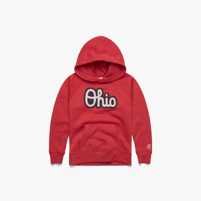 Youth Script Ohio Outline Hoodie
